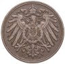 Купить Германия 1 пфенниг 1908, знак монетного двора: "J" - Гамбург