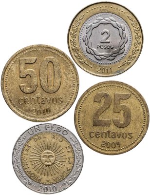 купить Аргентина, набор 4 монет 2009-2011