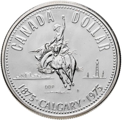 купить Канада 1 доллар 1975 "100 лет городу Калгари""