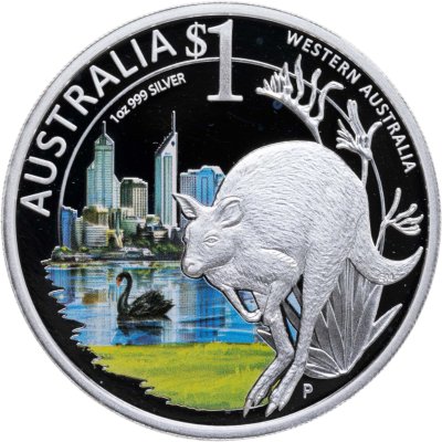 купить Австралия 1 доллар 2011 "Выставка ANDA - Перт - Западная Австралия - Кенгуру", в футляре с сертификатом