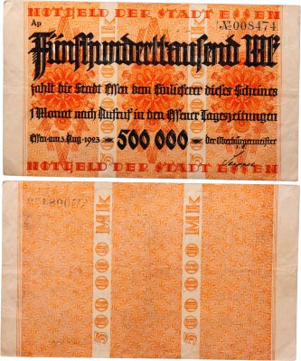 купить Германия, Нотгельд, Эссен 500 000 марок 1923