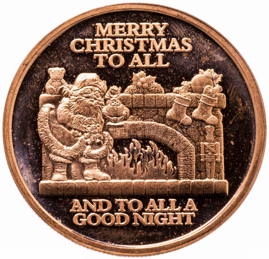 купить США Унция Меди проба 999  Новый Год - Санта Клаус, Счастливого Рождества