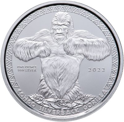 купить Конго 500 франков 2022 Горилла