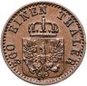 Купить Германия, Пруссия 1 пфенниг 1870, знак монетного двора "А" - Берлин