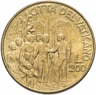 купить Ватикан 200 лир (lire) 1994