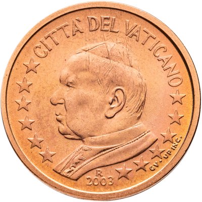 купить Ватикан 2 цента (cents) 2003 "Портрет Папы Иоана Павла II"
