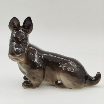 купить Статуэтка "Скотч-терьер", скульптор П.П. Веселов, фарфор, аэрография, Ленинградский фарфоровый завод (ЛФЗ), СССР, 1970-1991 гг.