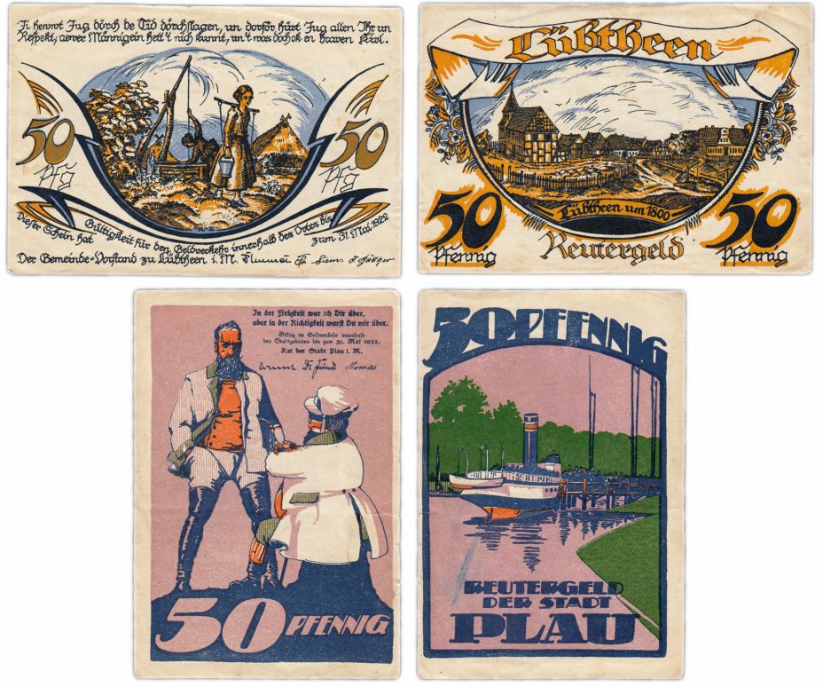 купить Германия (разные земли) набор из 2-х нотгельдов 1922