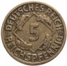 Купить Германия 5 рейхспфеннигов (reichspfennig) 1925, знак монетного двора "D" — Мюнхен