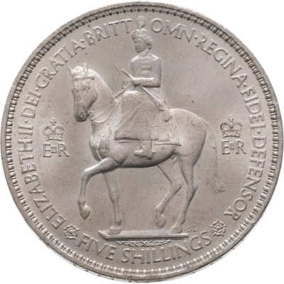 купить Великобритания 5 шиллингов 1953 "Коронация Королевы Елизаветы II" в оригинальной капсуле