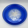 Купить Поднос кобальтого цвета для сервировки/приборов для вина, стекло, алмазная грань, Дятьковский хрустальный завод, СССР, 1970-1990 гг.