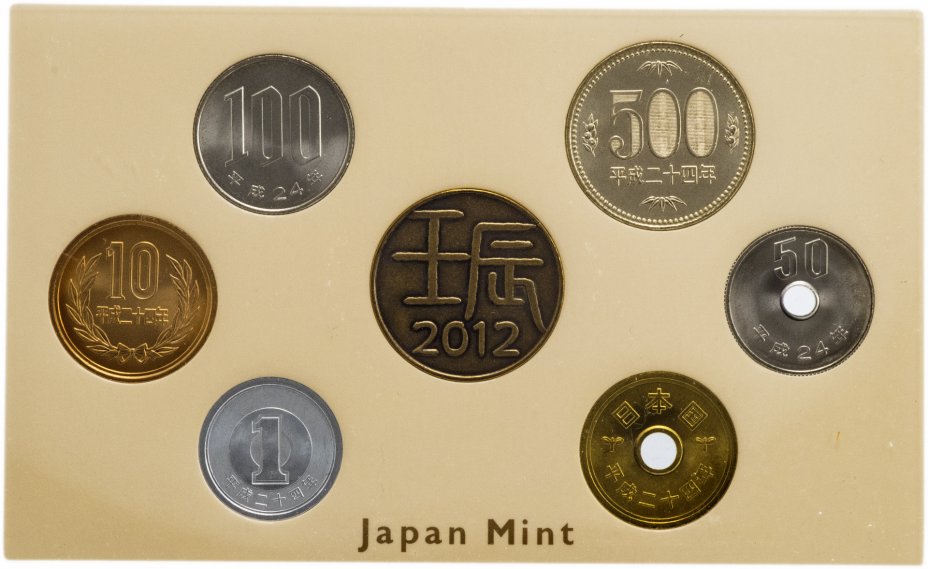 купить Япония Годовой набор монет 2012 (6 монет + жетон)