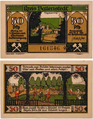 купить Германия Балленштедт 50 пфеннигов 1921