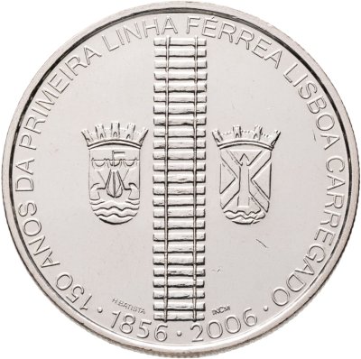 купить Португалия 8 евро (euro) 2006 "150 лет первой железной дороге в Португалии"