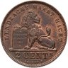 Купить Бельгия 2 сантима (centimes) 1919 Надпись на голландском - 'ALBERT KONING DER BELGEN'