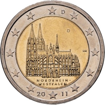 купить Германия 2 евро 2011 D "Федеральные земли Германии: Северный Рейн - Вестфалия"