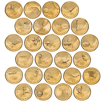 купить Австралия набор 1 доллар 2019 «Алфавит» из 26 монет в буклете