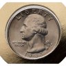 Купить США 25 центов (квотер, 1/4 доллара, quarter dollar) 1987 "Washington Quarter (Вашингтон)" в конверте с маркой
