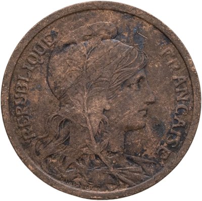 купить Франция 2 сантима (centimes) 1899