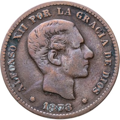 купить Испания 5 сентимо (centimos) 1878