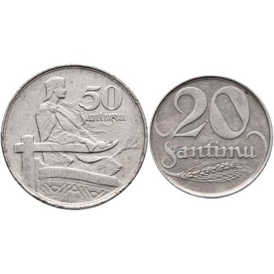 купить Латвия набор 2 монет 1922 г
