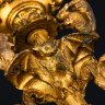 Купить Подсвечник с фигурами белок и летучих мышей, бронза, золочение, Западная Европа, 1890-1910 гг.