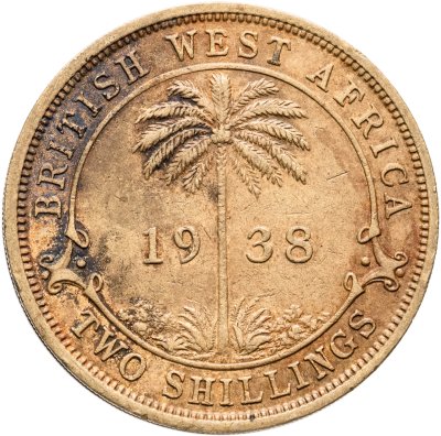 купить Британская Западная Африка 2 шиллинга (shillings) 1938 H