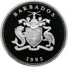 Купить Барбадос 5 долларов 1995 "Первые европейские поселенцы"