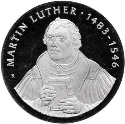 купить Германия (ГДР) 20 марок 1983 "500 лет со дня рождения Мартина Лютера"