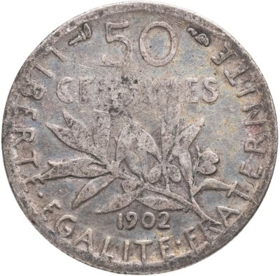 купить Франция 50 сантимов (centimes) 1902