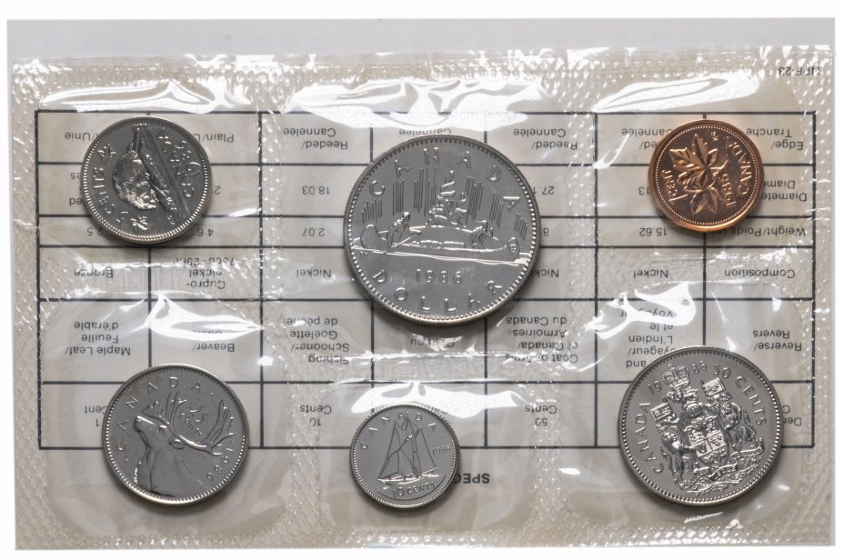 купить Канада набор монет 1986 (6 монет в запайке)