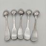 Купить Набор из 5-ти кофейных ложек классической формы, латунь, серебрение, Christofle, Франция, 1862-1877 гг.