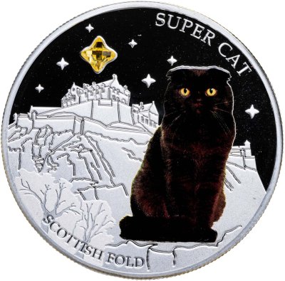 купить Фиджи 2 доллара 2014 "Шотландская вислоухая кошка" в капсуле