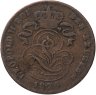 Купить Бельгия 2 сантима (centimes) 1876 Надпись на французском - 'DES BELGES'