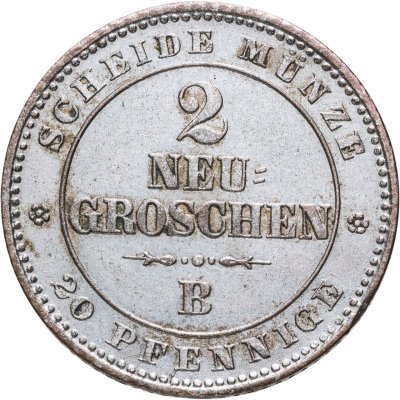 купить Германия Саксония 2 гроша 20 пфеннигов 1865