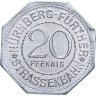 Купить Германия, Нюрнберг 20 пфеннигов 1921 "Венцель Ямницер" (трамвайный жетон)