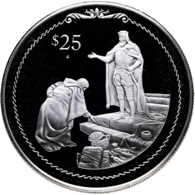 купить Британские Виргинские острова 25 долларов (dollar) 1992 "500 лет Открытию Нового Света. Колумб кланяется перед королем Фердинандом"