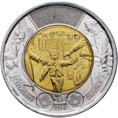 купить Канада 2 доллара 2014 "Подожди меня, Папа"