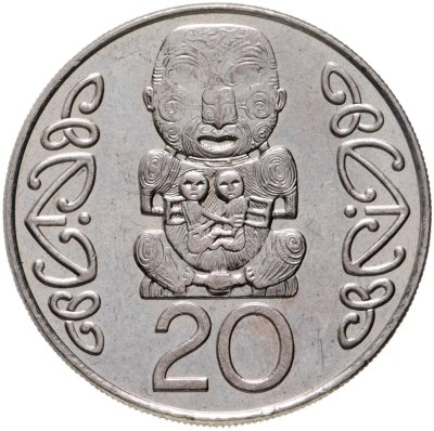 купить Новая Зеландия 20 центов 2002 "Идол Пукаки"