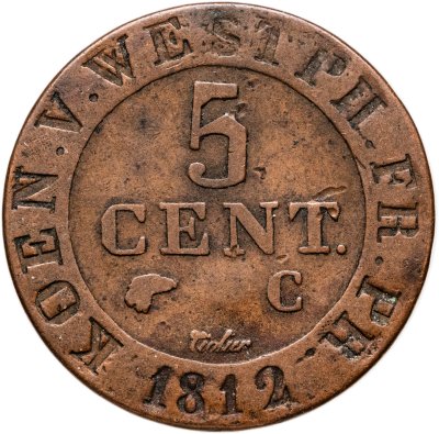 купить Германия, Вестфалия 5 сантимов (cents) 1812