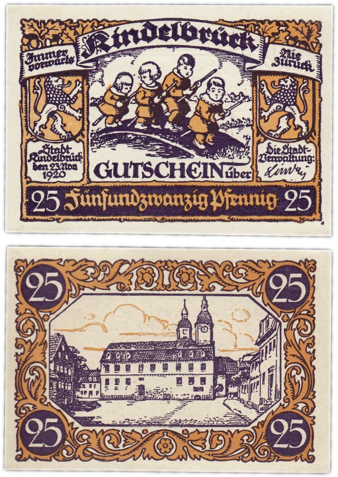 купить Германия (Тюрингия: Киндельбрюк) 25 пфеннигов 1920