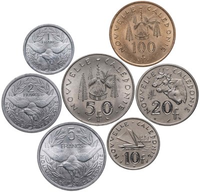 купить Новая Каледония набор из 7 монет 1970-1977