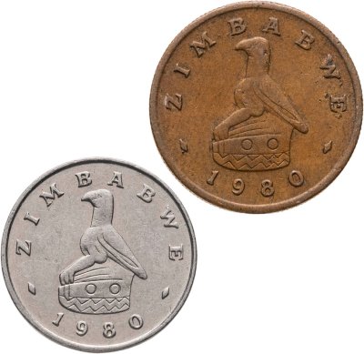 купить Зимбабве набор из 2 монет 1 и 5 центов (cents) 1980