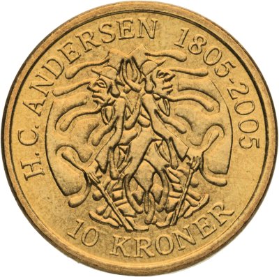 купить Дания 10 крон (kroner) 2006 Сказка - Тень