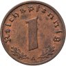 Купить Германия, Третий рейх 1 рейхспфенниг (reichspfennig) 1938, знак  монетного двора: "A" - Берлин