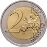 Купить Латвия 2 евро 2015 "Животные под угрозой исчезновения - чёрный аист"