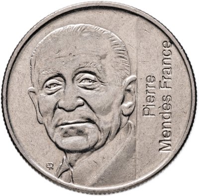 купить Франция 5 франков 1992 "10 лет со дня смерти Пьера Мендеса-Франса"