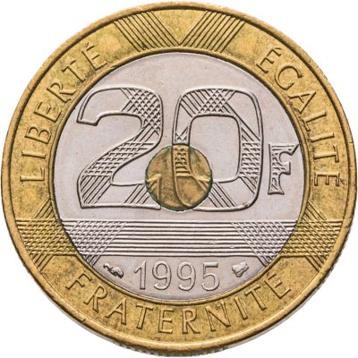 купить Франция 20 франков 1995 "Замок Мон-Сен-Мишель"
