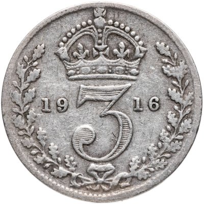 купить Великобритания 3 пенса (pence) 1916