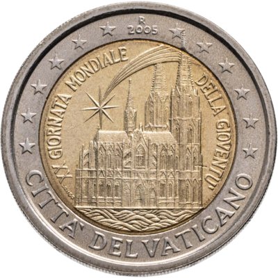купить Ватикан 2 евро (euro) 2005 XX Всемирный день молодёжи в Кёльне